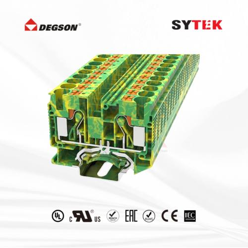 Cầu đấu tiếp địa Degson loại Push-in | Mã DS-PE 10 DS10 PE
