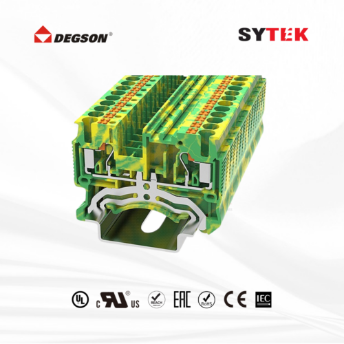 Cầu đấu tiếp địa Degson loại Push-in | Mã DS-PE 7 DS2.5 PE